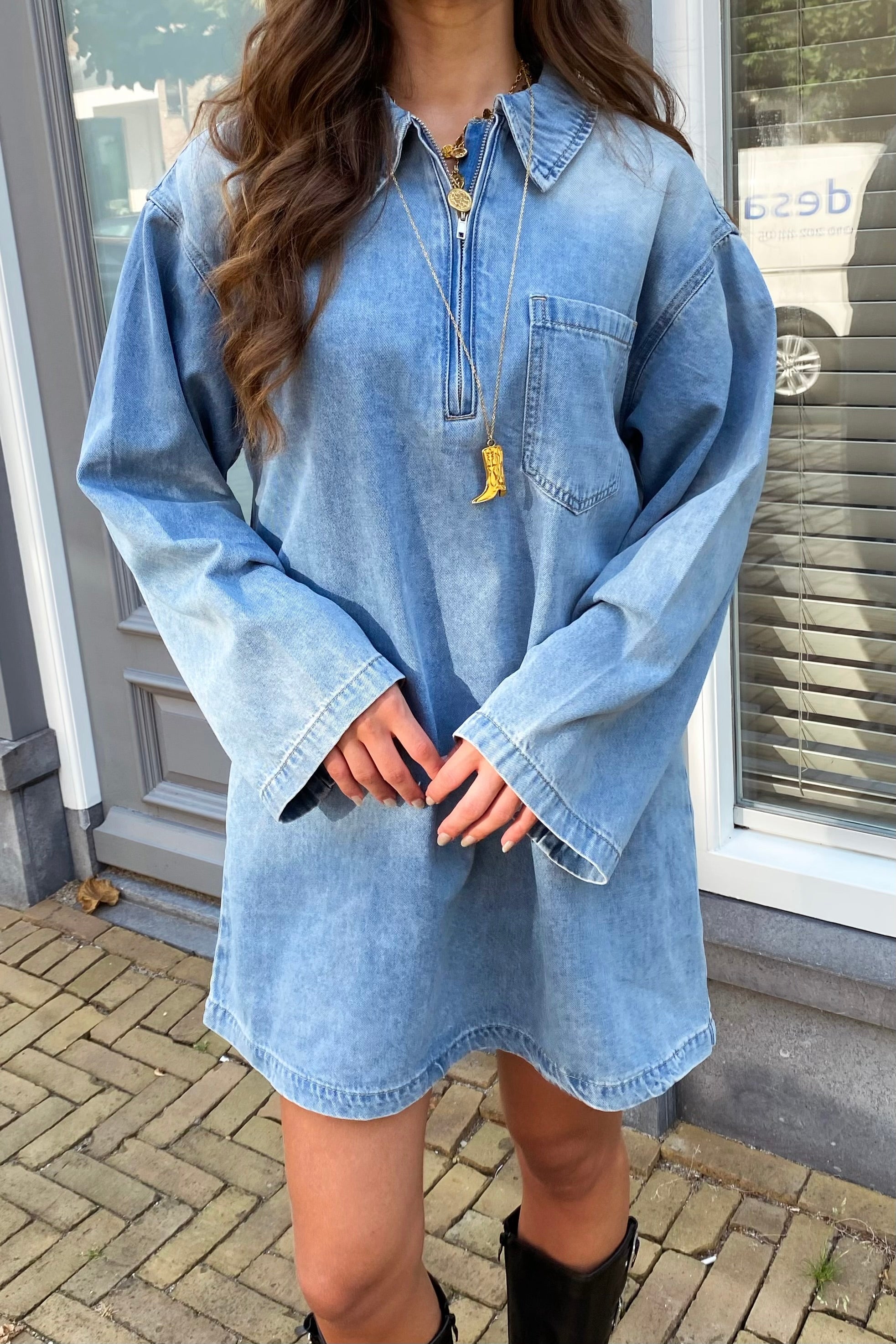 PRE-ORDER / Demy oversized denim dress