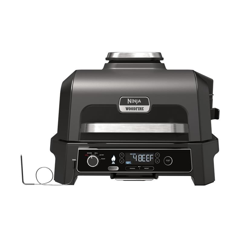 Ninja Woodfire Grill and Smoker Bundle with Stand – Multifunction Outdoor BBQ