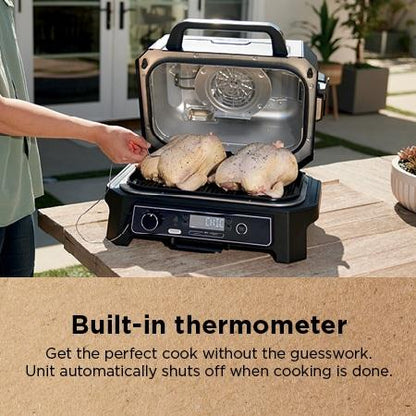 Ninja Woodfire Grill and Smoker Bundle with Stand – Multifunction Outdoor BBQ