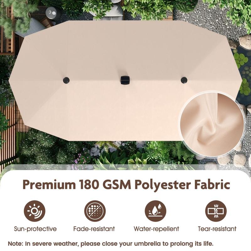 3.8m Double-Sided Parasol