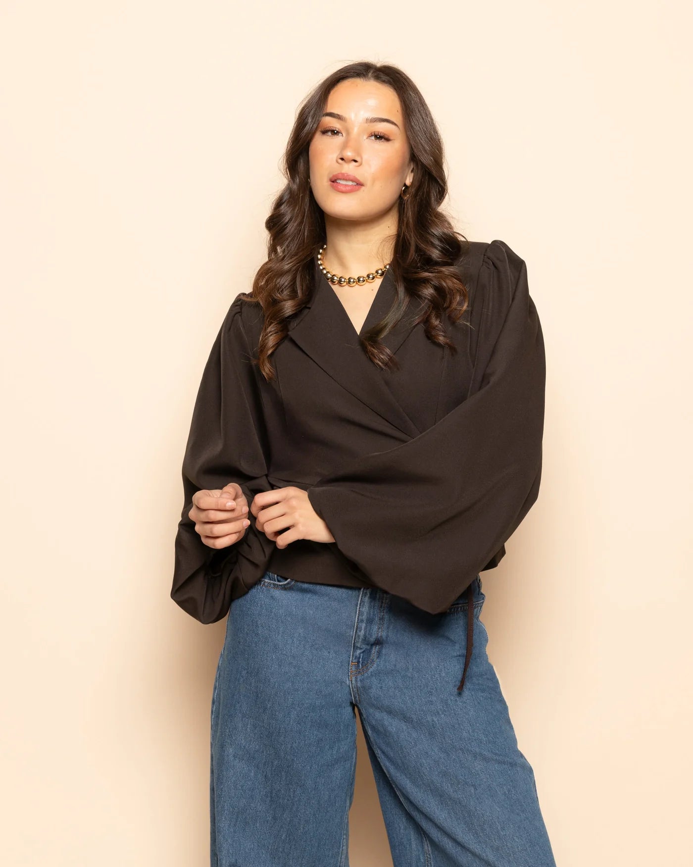 NOE WRAP BLAZER ORANJE