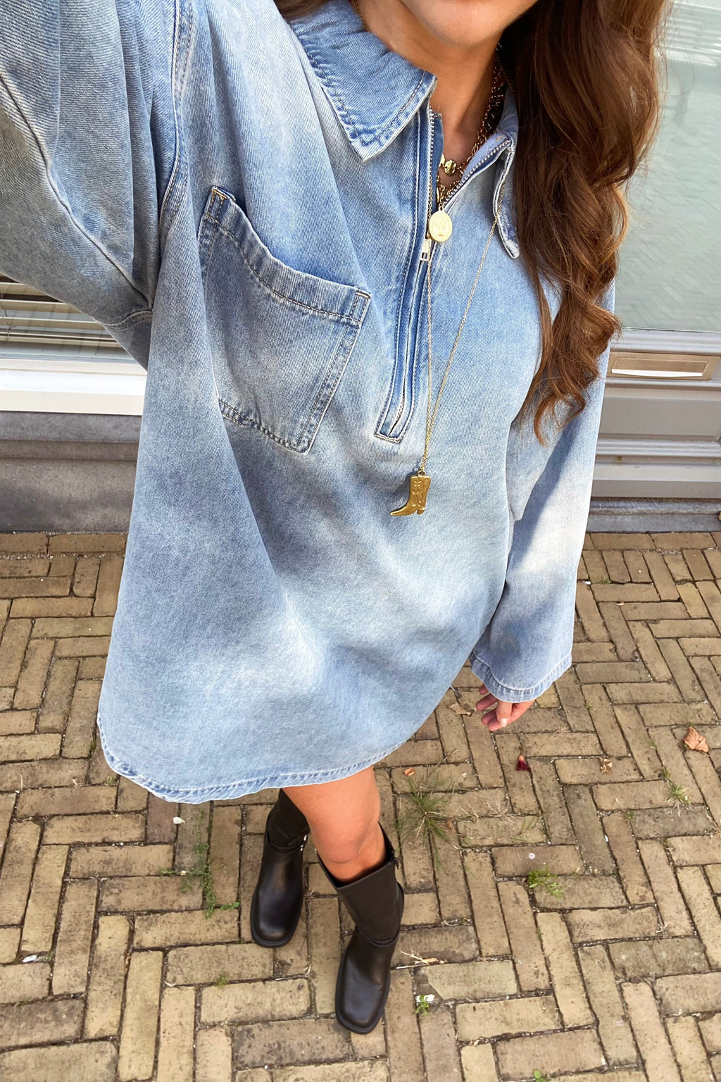 PRE-ORDER / Demy oversized denim dress