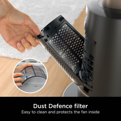 Shark TurboBlade – high-performance bladeless fan, powerful yet quiet, featuring 10 speed settings, wide oscillation, and an included remote control for convenient, effortless operation.