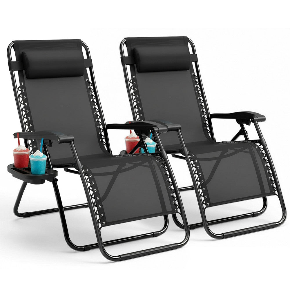 Set of 2 Anti-Stress Zero Gravity Relax Chairs