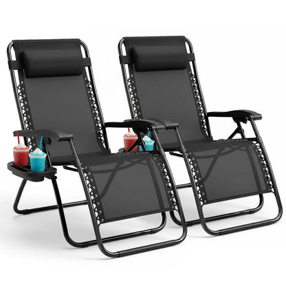 Set of 2 Anti-Stress Zero Gravity Relax Chairs