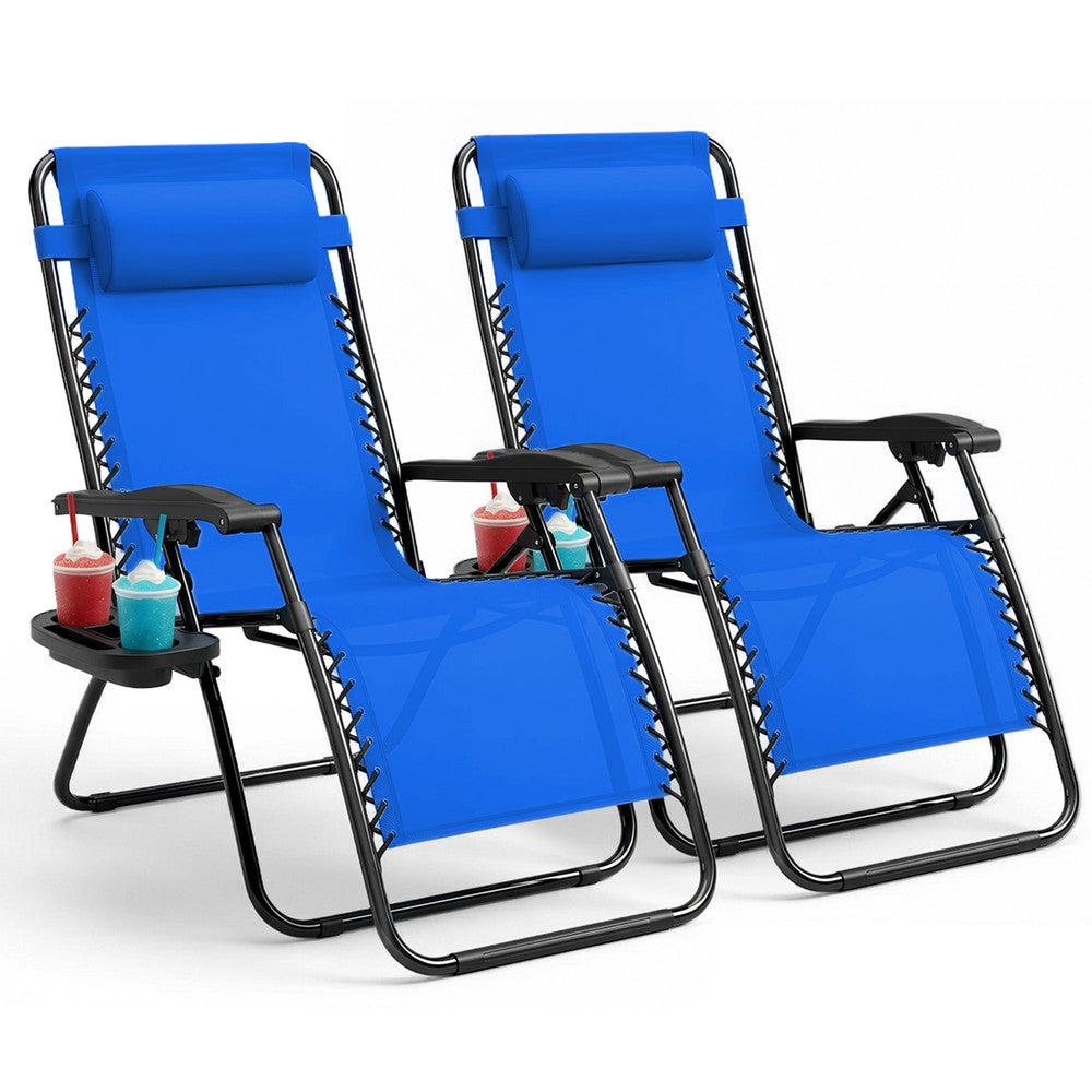 Set of 2 Anti-Stress Zero Gravity Relax Chairs