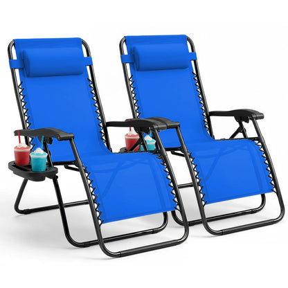 Set of 2 Anti-Stress Zero Gravity Relax Chairs