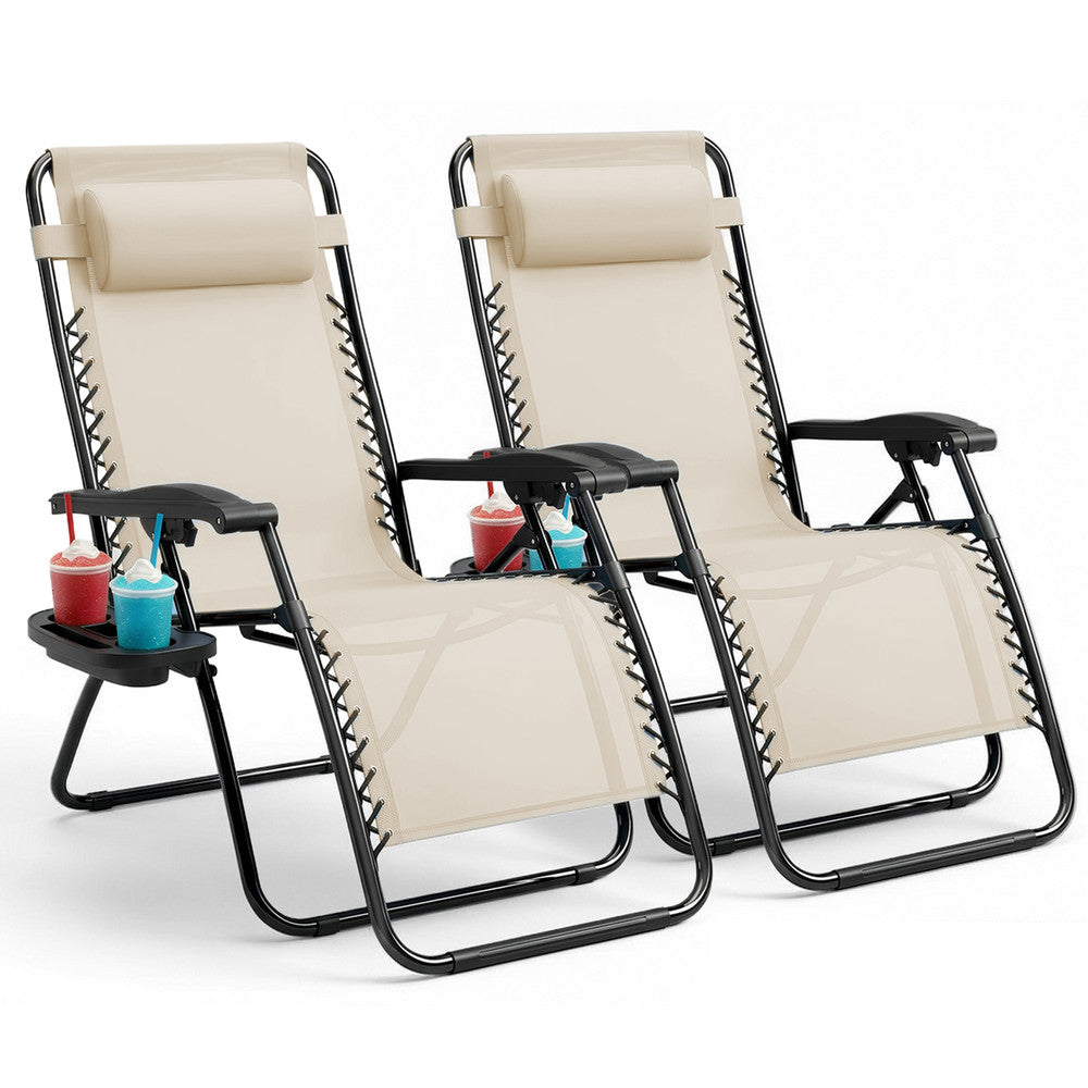 Set of 2 Anti-Stress Zero Gravity Relax Chairs