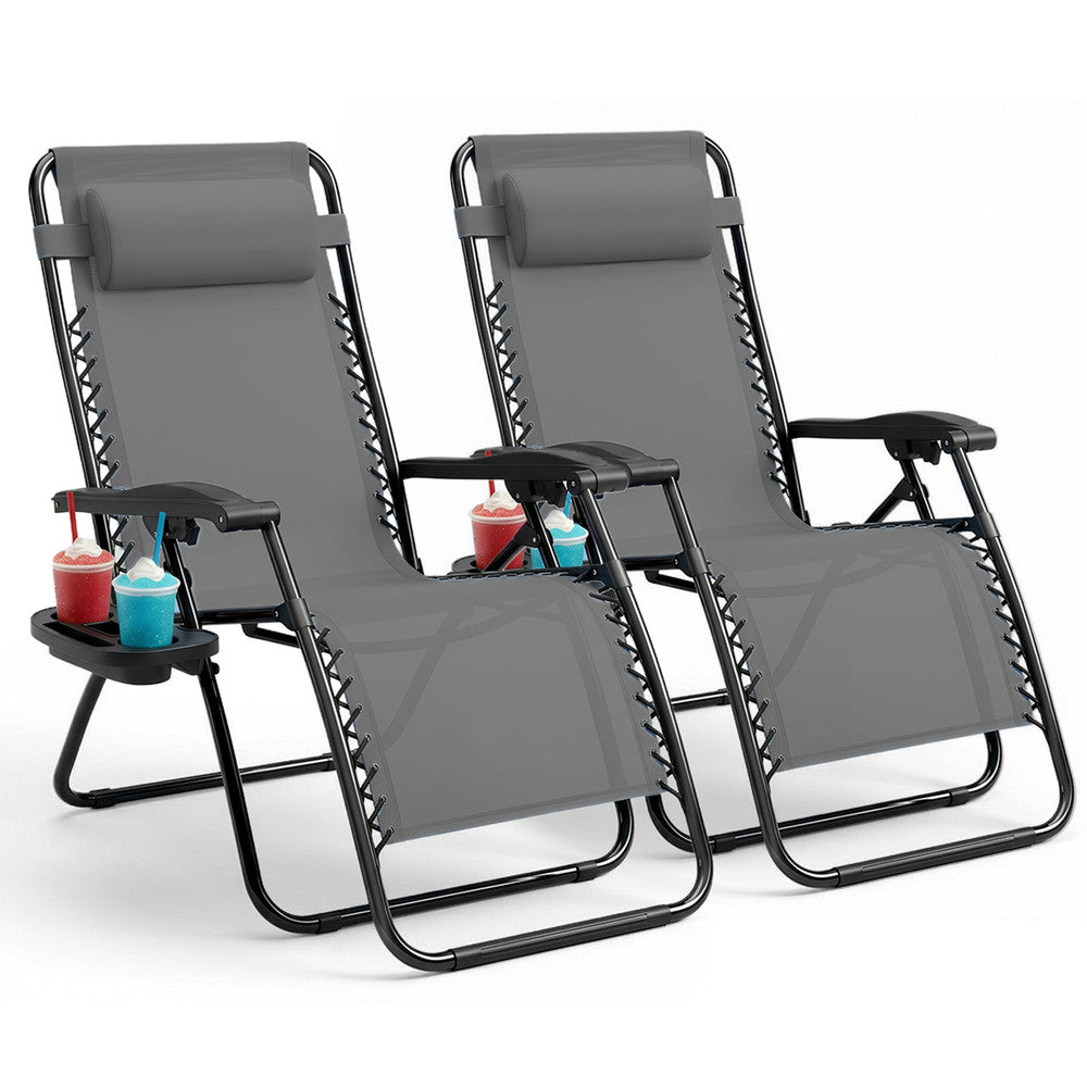 Set of 2 Anti-Stress Zero Gravity Relax Chairs