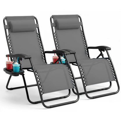 Set of 2 Anti-Stress Zero Gravity Relax Chairs