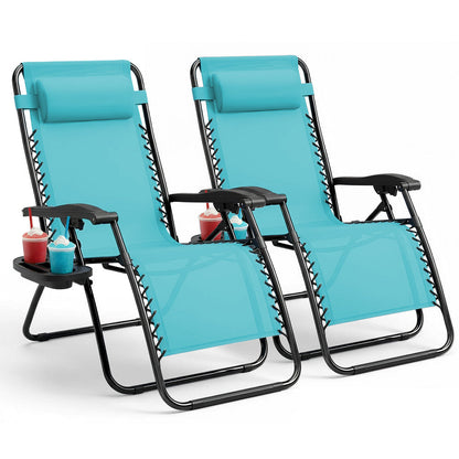 Set of 2 Anti-Stress Zero Gravity Relax Chairs