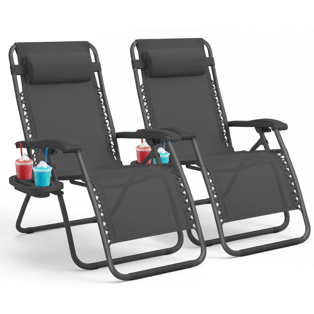 Set of 2 Anti-Stress Zero Gravity Relax Chairs