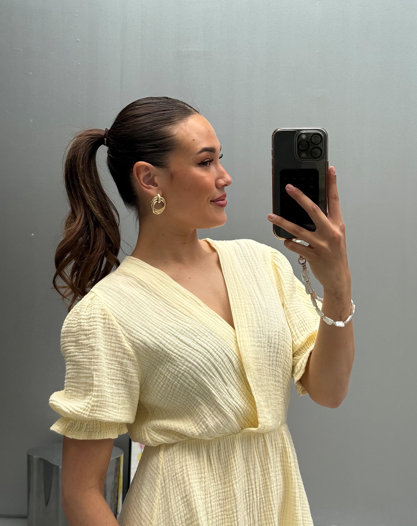 DILA MOUSSELINE DRESS BUTTER YELLOW