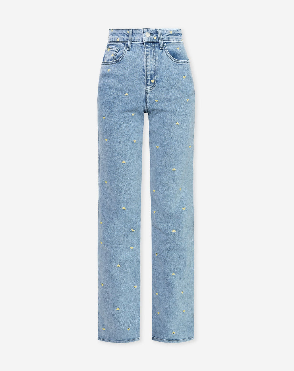 HEART BOOTCUT JEANS BUTTER YELLOW