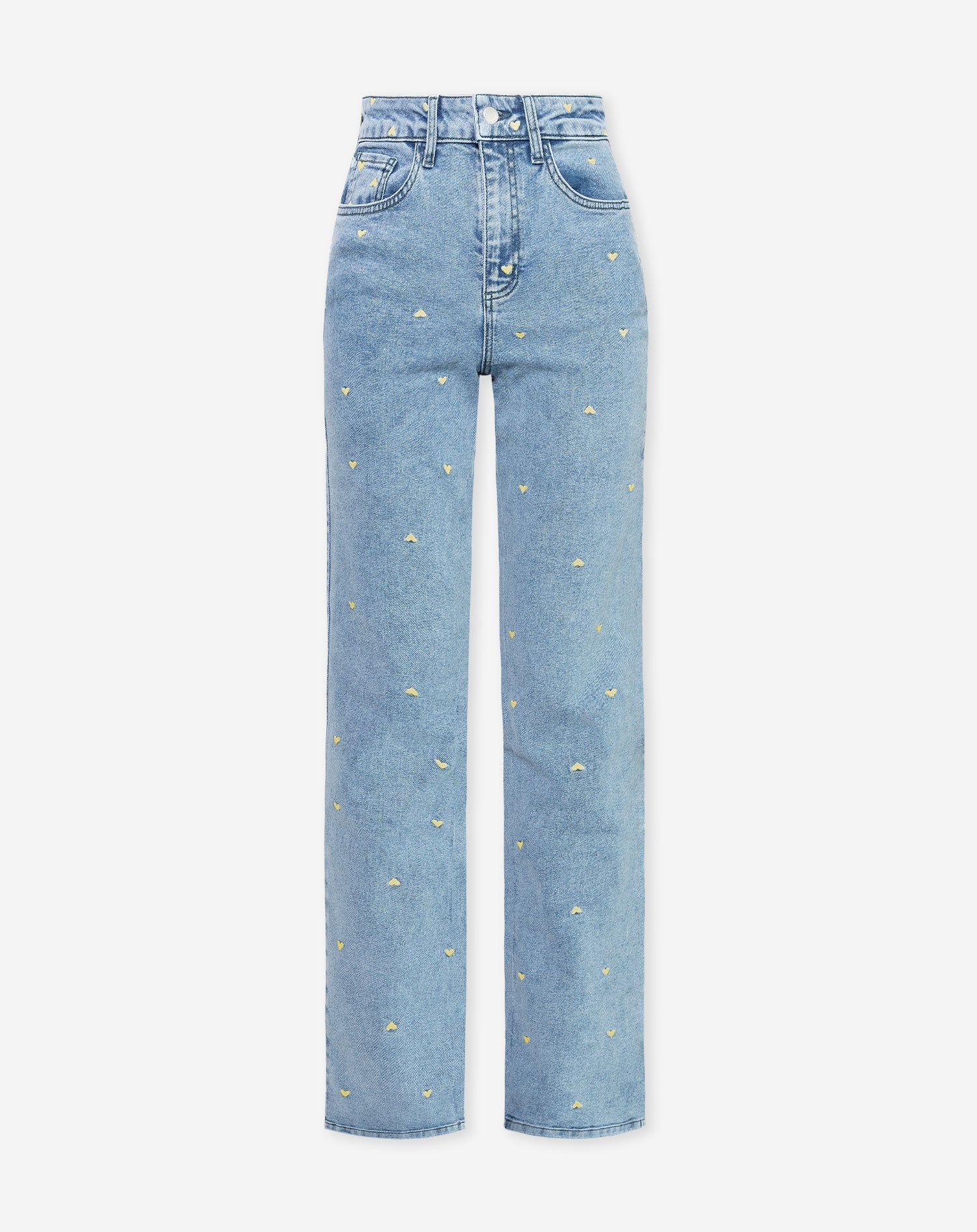 HEART BOOTCUT JEANS BUTTER YELLOW