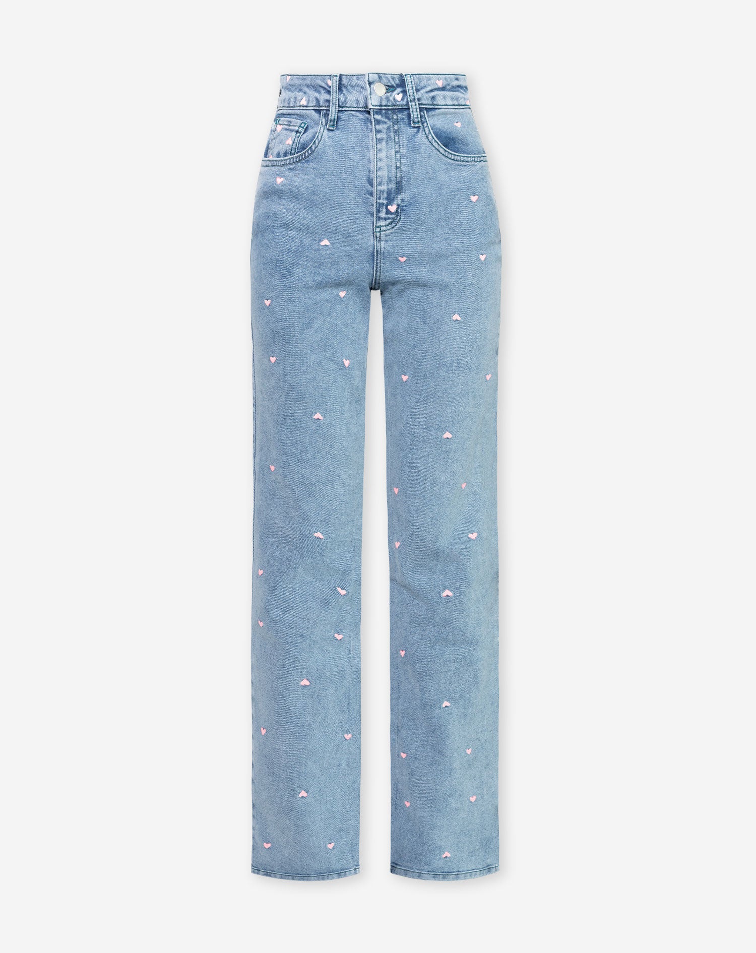 HEART BOOTCUT JEANS ROZE