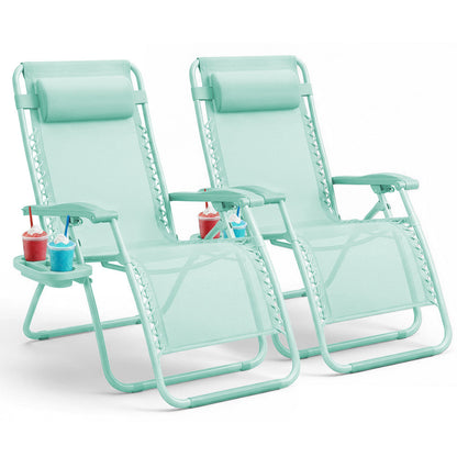 Set of 2 Anti-Stress Zero Gravity Relax Chairs