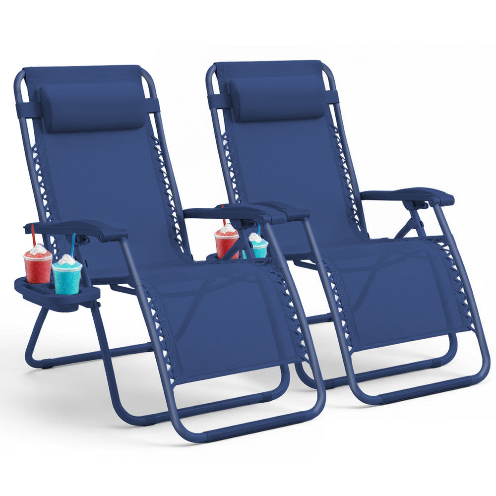Set of 2 Anti-Stress Zero Gravity Relax Chairs