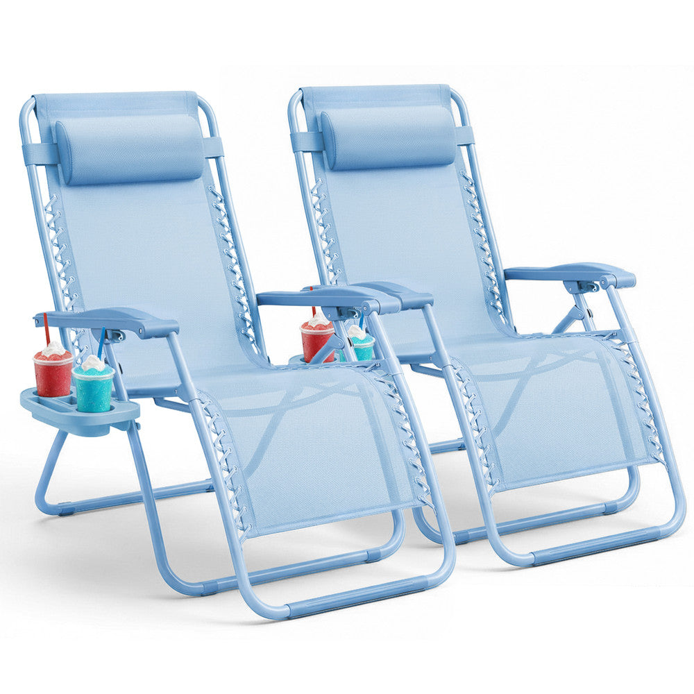 Set of 2 Anti-Stress Zero Gravity Relax Chairs