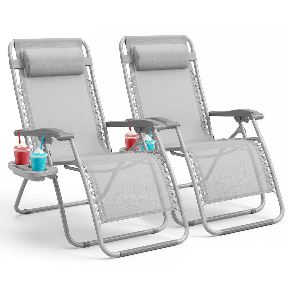 Set of 2 Anti-Stress Zero Gravity Relax Chairs