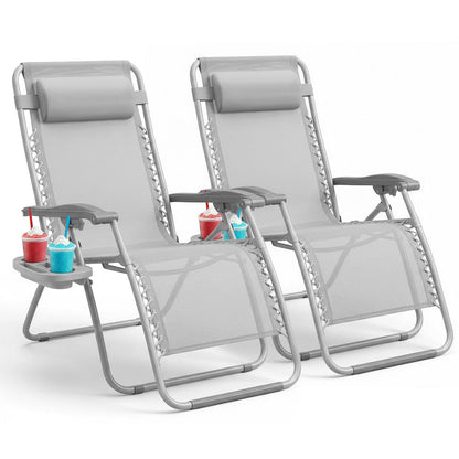 Set of 2 Anti-Stress Zero Gravity Relax Chairs