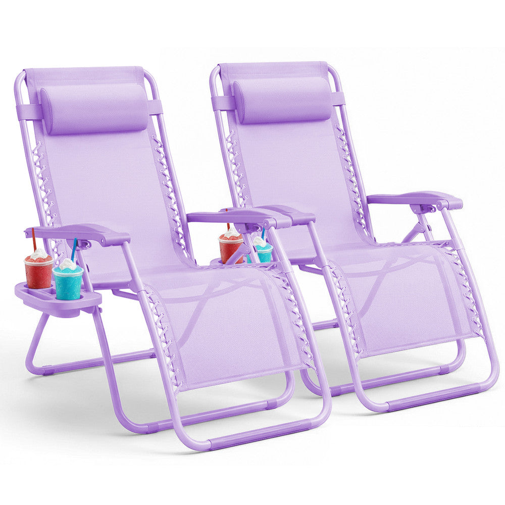 Set of 2 Anti-Stress Zero Gravity Relax Chairs