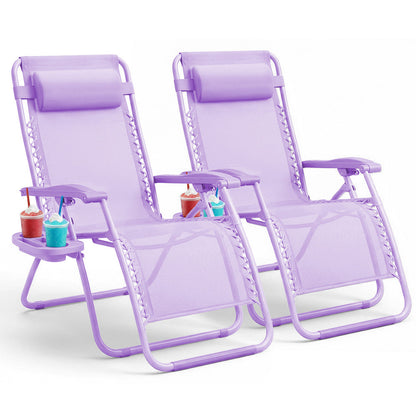 Set of 2 Anti-Stress Zero Gravity Relax Chairs