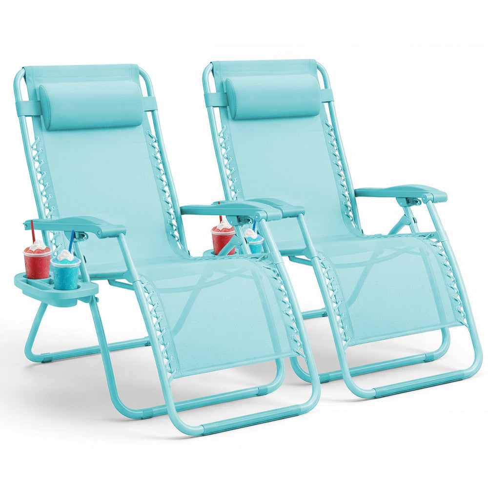 Set of 2 Anti-Stress Zero Gravity Relax Chairs