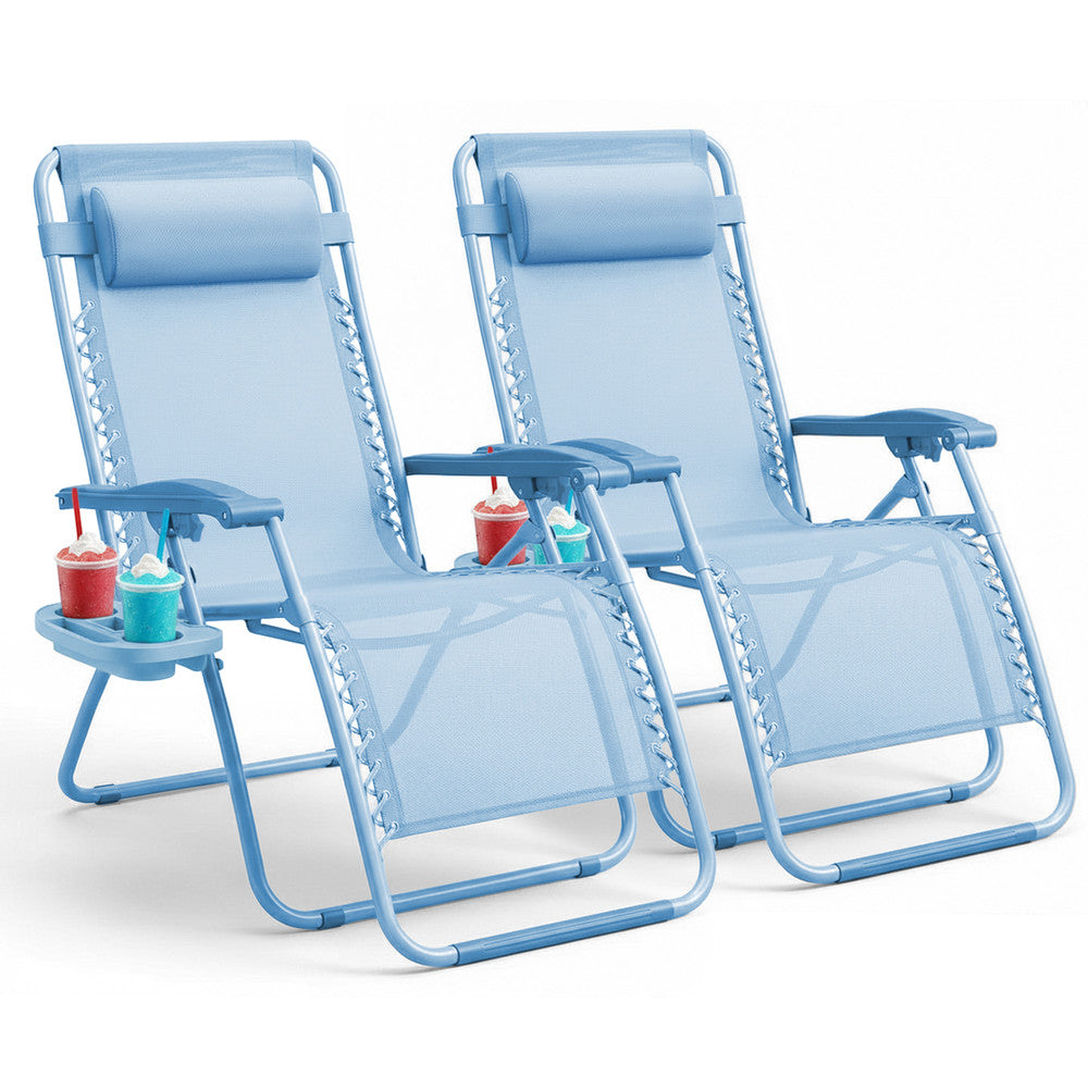 Set of 2 Anti-Stress Zero Gravity Relax Chairs