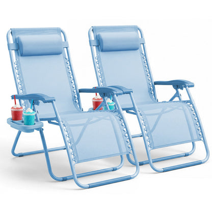 Set of 2 Anti-Stress Zero Gravity Relax Chairs