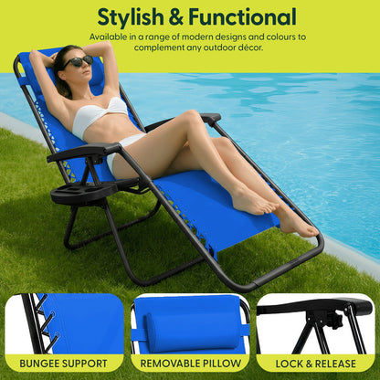 Set of 2 Anti-Stress Zero Gravity Relax Chairs