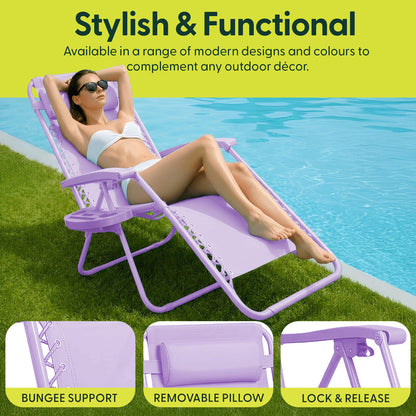 Set of 2 Anti-Stress Zero Gravity Relax Chairs