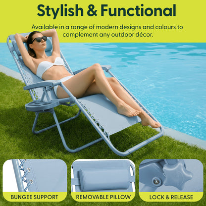 Set of 2 Anti-Stress Zero Gravity Relax Chairs