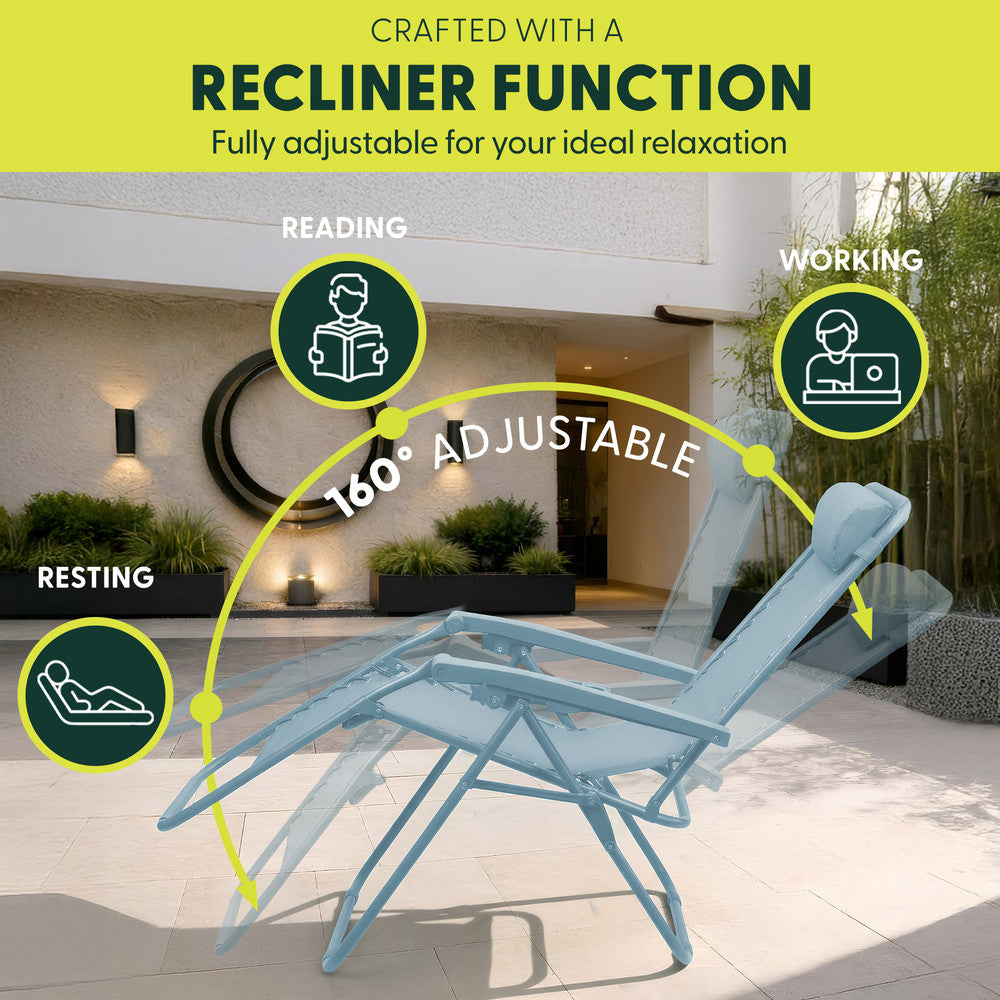 Set of 2 Anti-Stress Zero Gravity Relax Chairs