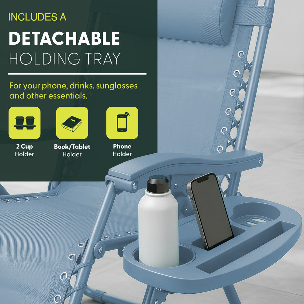 Set of 2 Anti-Stress Zero Gravity Relax Chairs