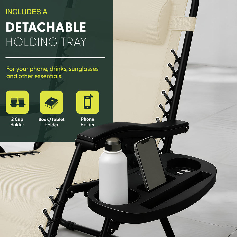 Set of 2 Anti-Stress Zero Gravity Relax Chairs