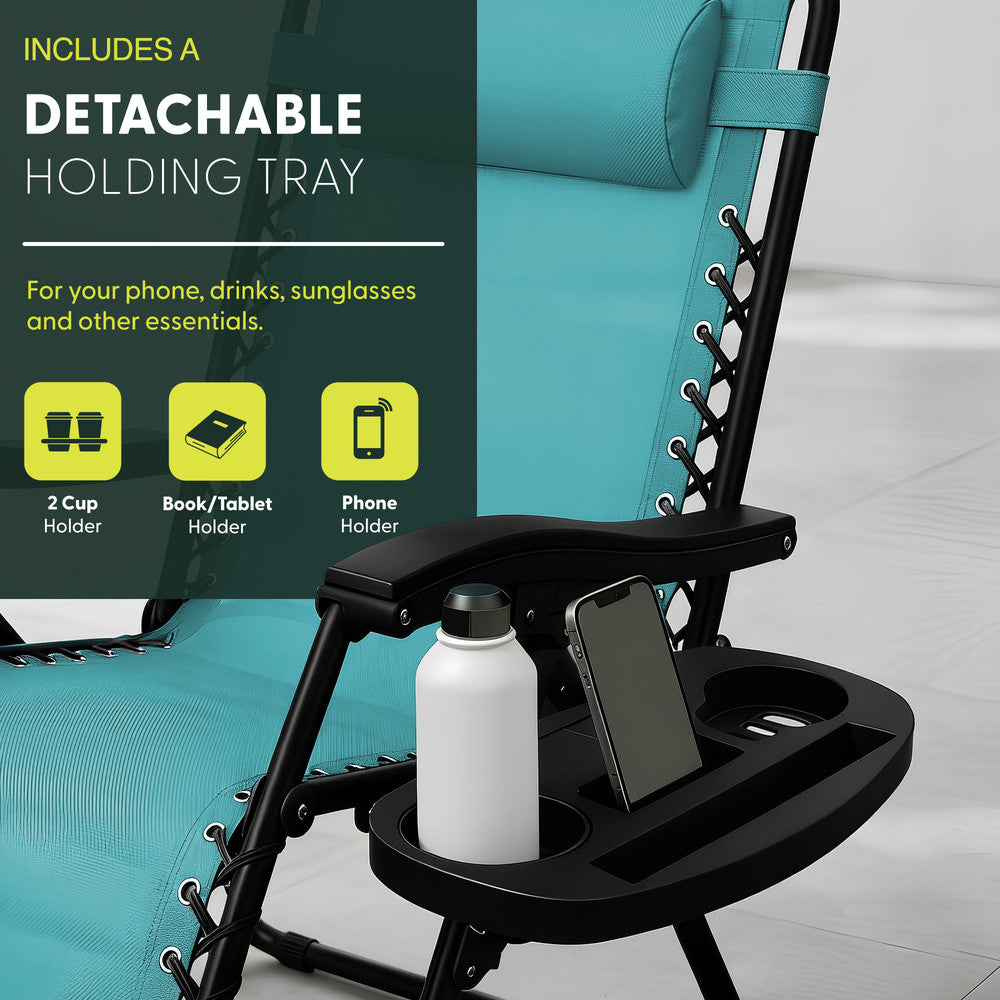 Set of 2 Anti-Stress Zero Gravity Relax Chairs