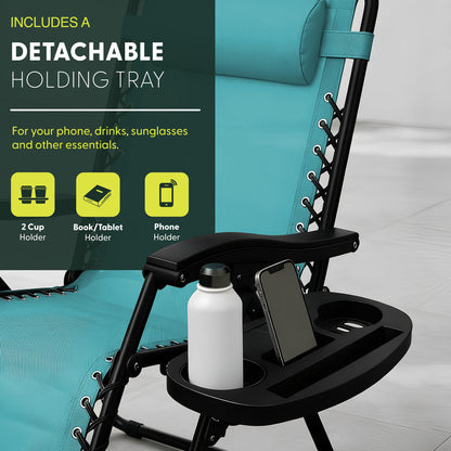 Set of 2 Anti-Stress Zero Gravity Relax Chairs