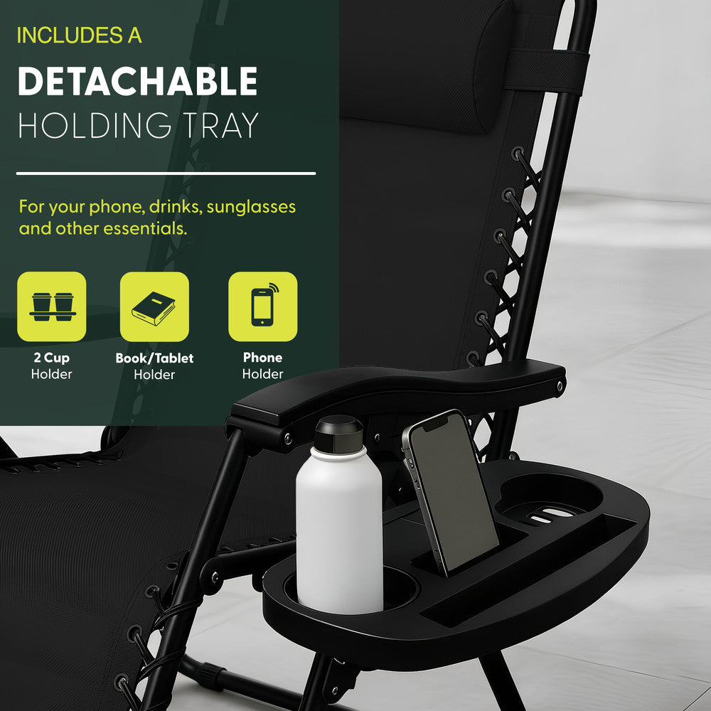 Set of 2 Anti-Stress Zero Gravity Relax Chairs