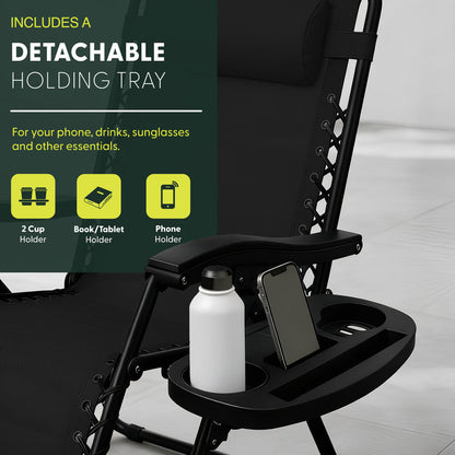 Set of 2 Anti-Stress Zero Gravity Relax Chairs