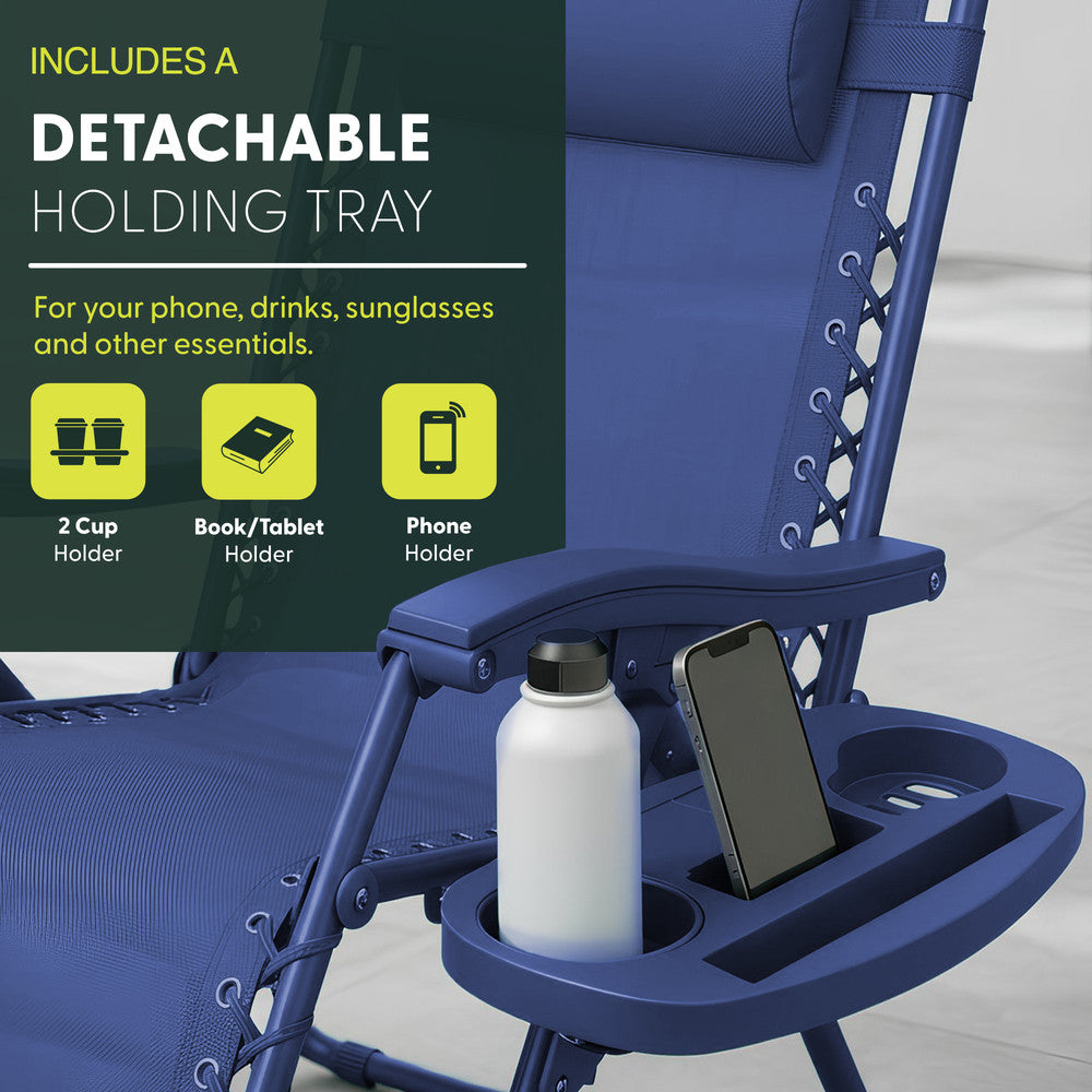 Set of 2 Anti-Stress Zero Gravity Relax Chairs