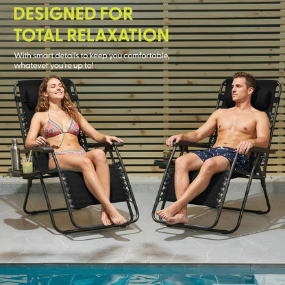 Set of 2 Anti-Stress Zero Gravity Relax Chairs