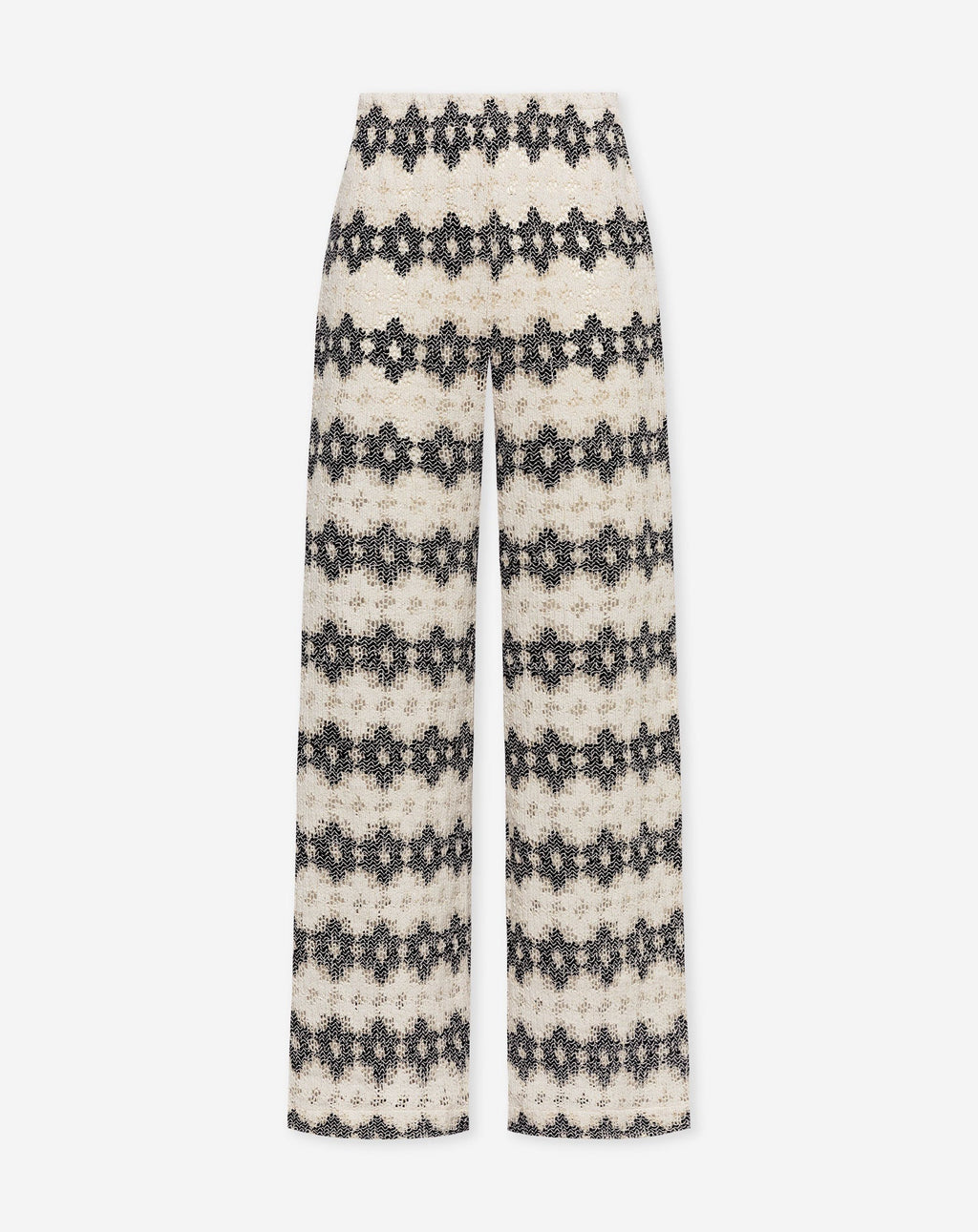 EMBER FLOWER CROCHET PANTS BLACK