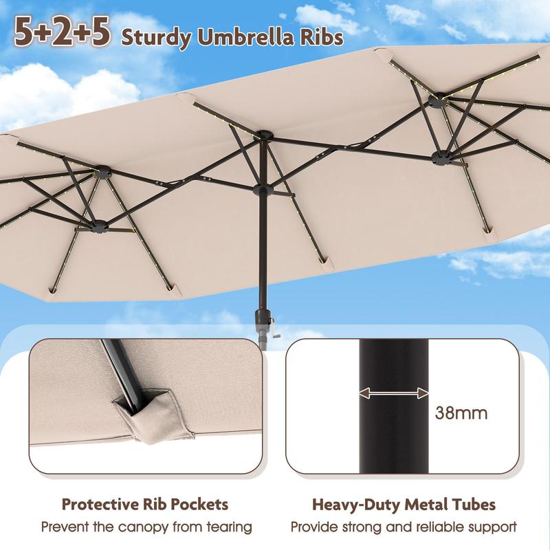 3.8m Double-Sided Parasol