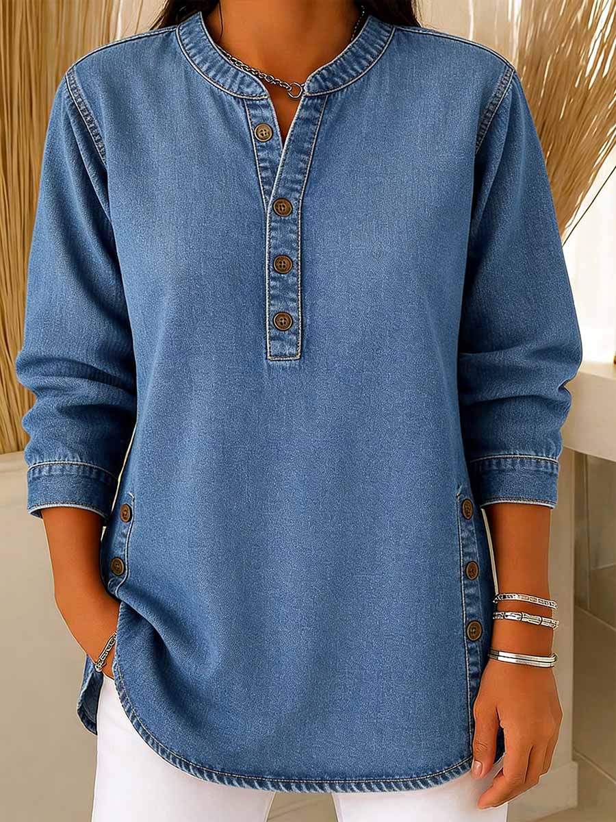 Elora - Denim Overhemd (1+1 GRATIS)