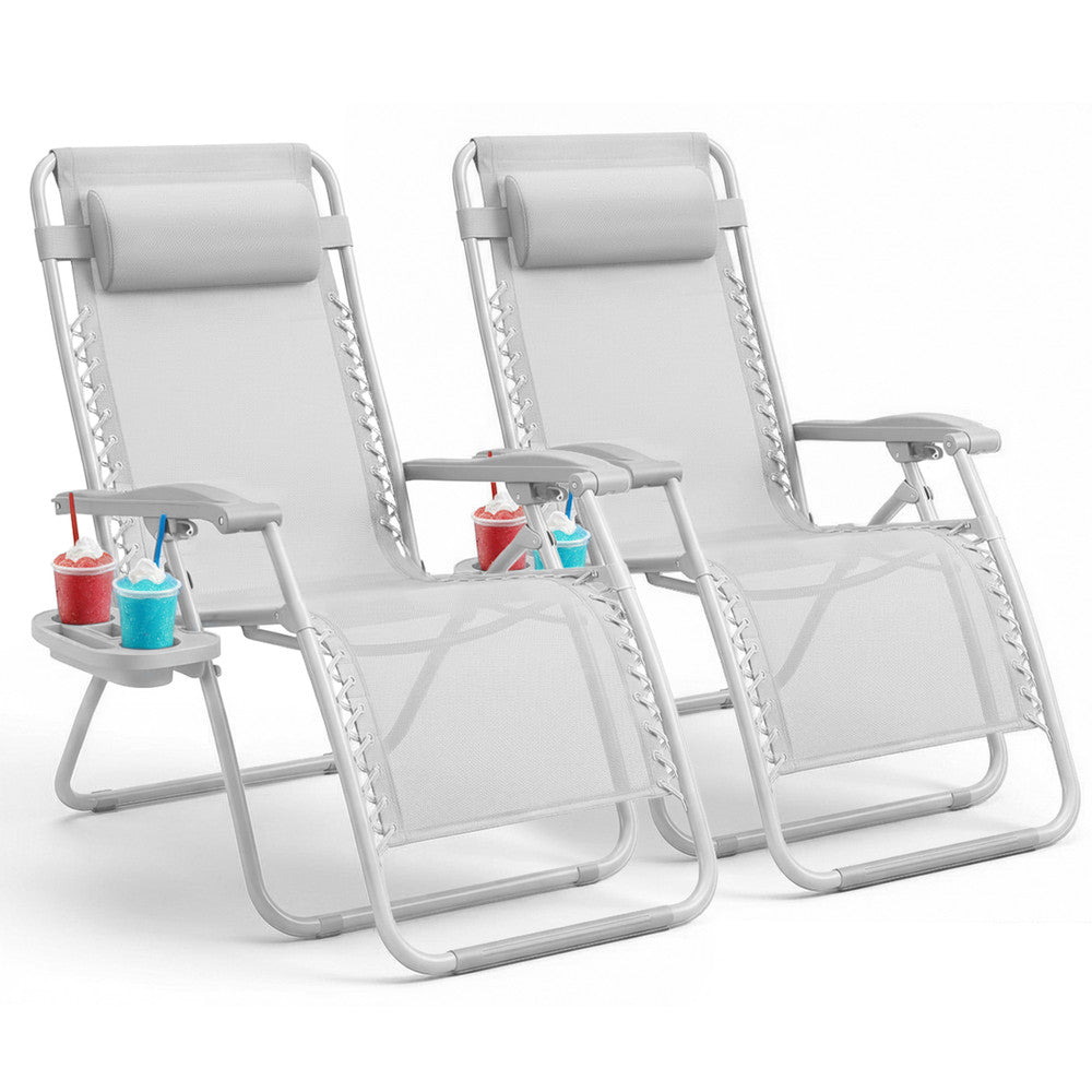 Set of 2 Anti-Stress Zero Gravity Relax Chairs