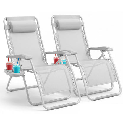 Set of 2 Anti-Stress Zero Gravity Relax Chairs